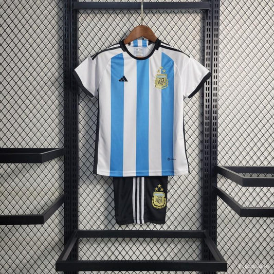3-Stars 2023 Kids Argentina Home Jersey